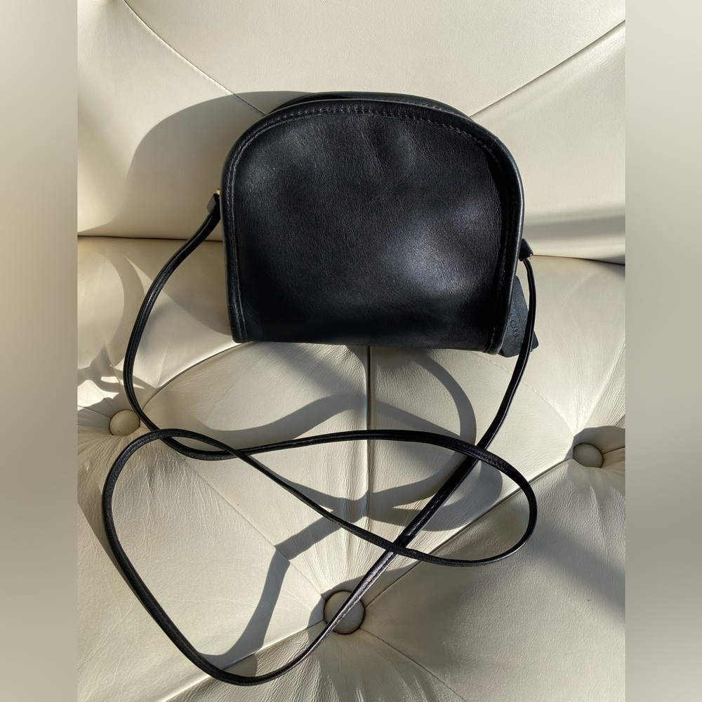Vintage ‘99 COACH Abbie Black Leather Crossbody Bag Style No L9V-9017 - Picture 2 of 16